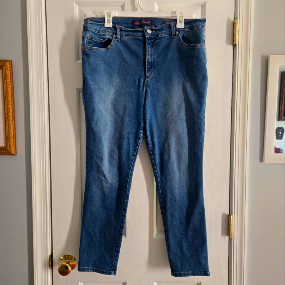 Classic Gloria Vanderbilt Amanda Skinny Blue Denim Plus Size Jeans 18w